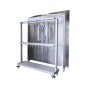 Ozone sterilizing cabinet with removable knife basket trolley for pressure cleaning