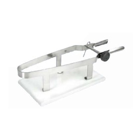 Iberian ham clamp with polyethylene base (380 x 230 x h20) stainless steel AISI 304.