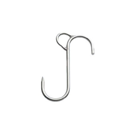 Hoist hook with 220x10 button, AISI 304 stainless steel.