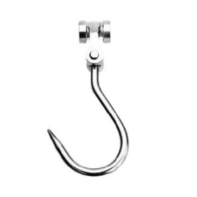 Swivel and articulated hook for refrigerated vans 12x200, galvanized.