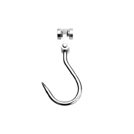 Swivel and articulated hook for refrigerated vans 12x200, galvanized.