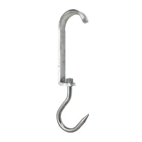 Rotating sliding hook for d60 tube guides, galvanized support and AISI 304 stainless steel hook (2 options to choose from).