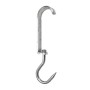 Rotating sliding hook for d60 tube guides, galvanized support and AISI 304 stainless steel hook (2 options to choose from).