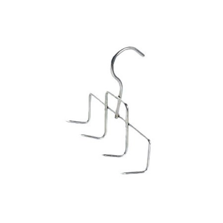 Hook for hanging bacon with 4 positions, 4x160, AISI 304 stainless steel.