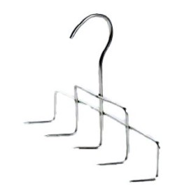 Bacon hanging hook with 5 sockets, double hanger, 5x200, AISI 304 stainless steel.