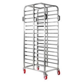 Trolley pour bacs, 10 ou 15 niveaux de 90 mm, acier inoxydable AISI 304.