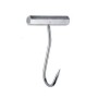 Hook with aluminum handle, 7x165, AISI 304 stainless steel.