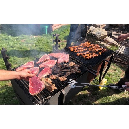 Les pinces à barbecue de Grandpa Florenci, 525 mm, en acier inoxydable AISI 304,"Les favoris des Argentins"