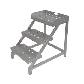 3-level stool ladder, 750x500x650H, AISI 304 stainless steel.