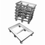 Stainless steel trolley for boxes trolley for boxes