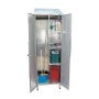 Armoire pour ustensiles de nettoyage 800/600x480x2010h avec 2 portes et étagères latérales, en acier inoxydable AISI 304.