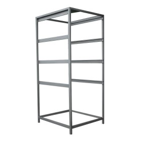 Palette RACK 4 niveaux pour les saucisses, 1200x1100x2000h convient pour le chargement robotique, acier inox AISI 304.