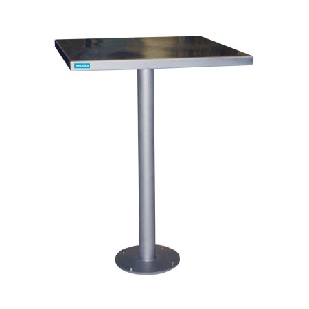 TABLE PIED DROIT INOX