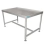 MESA CENTRAL COM BURELL EM AÇO INOX