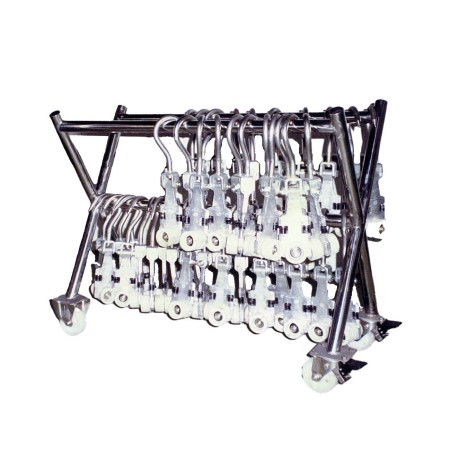 STAINLESS STEEL TROLLEY FOR HOOKS