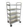 Reinforced service and maintenance trolley, choose from 3 sizes and 5 levels, 100% AISI 304 stainless steel