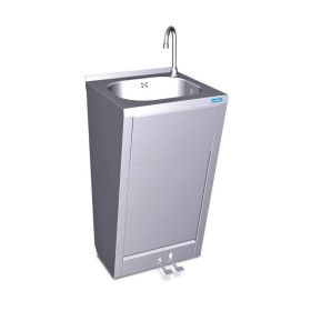 Double pedal hand basin with 2 independent water outlets