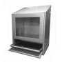 Wall-mounted computer cabinet 800x600x800h, stainless steel AISI 304.