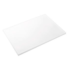 Cutting boards in high-density polyethylene with polished edges, PE-HD-500, white.