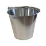 Bucket with handle of 10,12 and 15L, AISI 304 stainless steel.