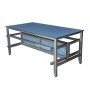 Dining table with folding benches for 4, 6 and 8 seats and 3 colors to choose from