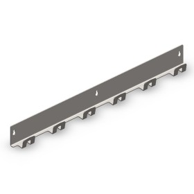 Percha de pared 740mm 6 posiciones, acero inoxidable AISI 304.