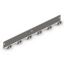 Percha de pared 740mm 6 posiciones, acero inoxidable AISI 304.