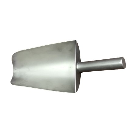 Conical round shovel 240x140x60h, stainless steel AISI 304.