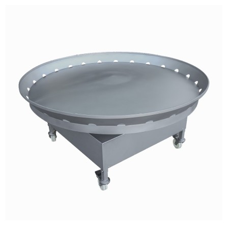 Manual rotary table, (3 dimensions), 850h adjustable height, AISI 304 stainless steel.