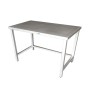 Central table, (24 dimensions) x850h with d125 wheels or without, AISI 304 stainless steel.