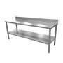 Wall table with 1 shelf, (12 dimensions) x850h, AISI 304 stainless steel.