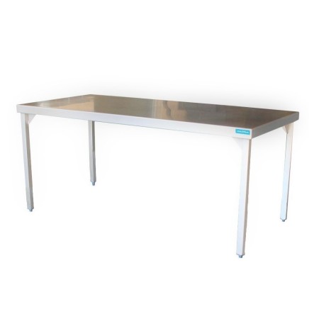 Mesa central con patas reforzadas (8 dimensiones) x850h, acero inoxidable AISI 304.