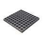 Bonde carrée 300x300x210h avec panier et sortie verticale d110 en acier inoxydable AISI 304 (couvert/grid).