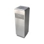 Column waste bin with ashtray, 300x300x900h, 1.5mm AISI 304 stainless steel.