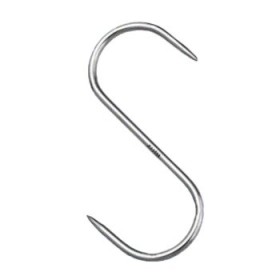 Standard hook for hanging food, 2 prongs, wide variety of sizes to choose from, AISI 304 stainless steel.