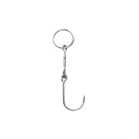 Swivel and articulated hook with AISI 304 stainless steel ring.