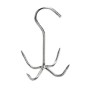 Chicken hook with 4 sockets, 6x160 stainless steel AISI 304.