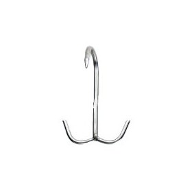 Anchor hook 1 point 7x130 stainless steel AISI 304.